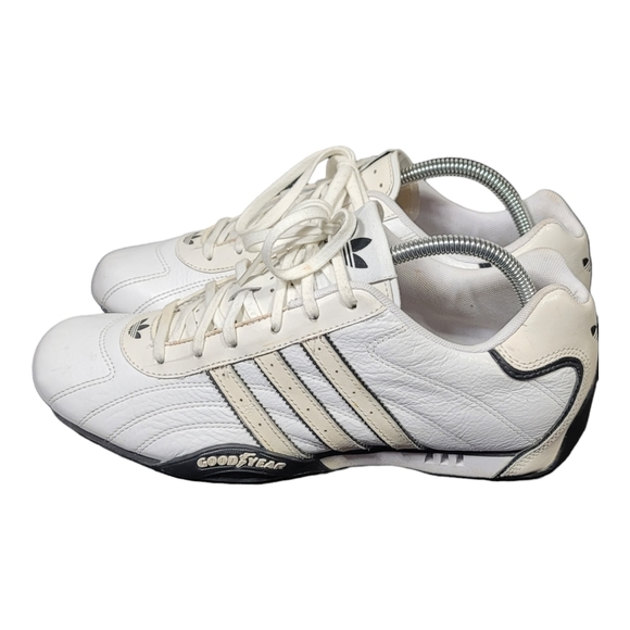 Adidas Racing Team Good Year Vintage Black White Mens Sz 8.5 Driving Race SB0 - Picture 4 of 9